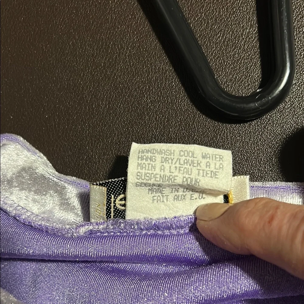 Y2K 90’s Le Chateau Purple Velvet Velour Women's Top - Picture 8 of 9